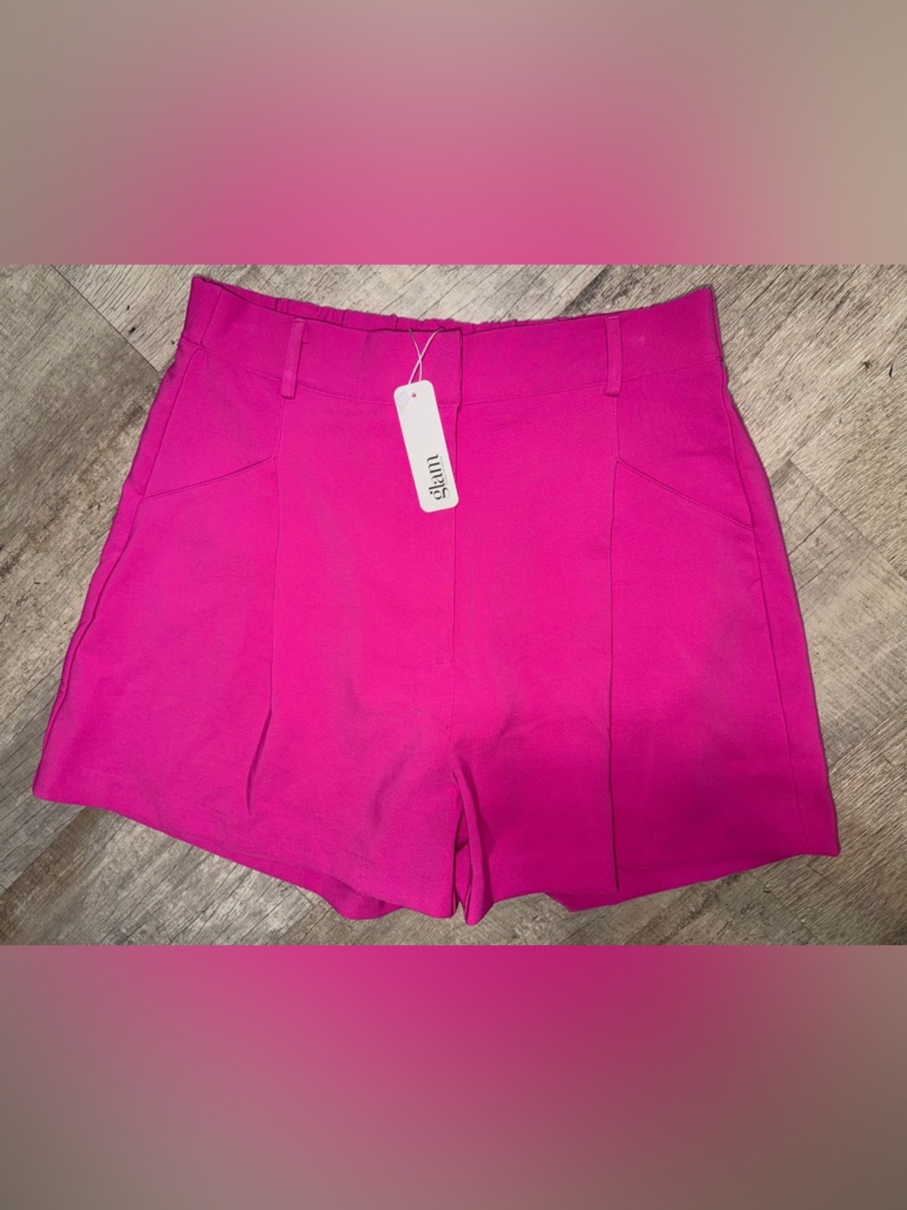 NWT glam Hot Pink High Waist Women's Shorts